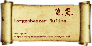 Morgenbeszer Rufina névjegykártya